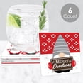 thumbnail image 2 of Big Dot of Happiness Christmas Gnomes - Funny Holiday Party Decorations - Drink Coasters - Set of 6, 2 of 8