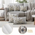 thumbnail image 6 of Watercolor Floral Outdoor Waterproof Pillow Covers, Spring Blooms Botanical Decorative Square Throw Pillowcase Sofa Cushion Sham for Patio/Couch/Chair, 18"x18" 2 Pack, 6 of 8
