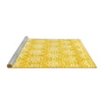 thumbnail image 2 of Ahgly Company Machine Washable Indoor Rectangle Abstract Yellow Contemporary Area Rugs, 2' x 5', 2 of 4