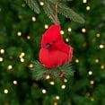 thumbnail image 3 of Northlight Burlap Cardinal with Pine Needles and Berries Christmas Ornament - 6.5" - Red, 3 of 9