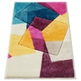 thumbnail image 2 of Well Woven Strata Squares Blue Purple Fuchsia Yellow Orange Modern Geometric Hand Carved 2' x 3' Area Rug Easy to Clean Stain & Fade Resistant Thick Soft Plush, 2 of 6