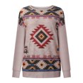 thumbnail image 4 of Puntoco moda mujer cuello redondo manga larga camiseta otoño estampado blusa suelta tops sudadera Puntoco Puntoco-4838, 4 of 8