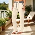 thumbnail image 2 of UKHCCC Linen Pants for Women Cotton Straight with Pockets Elastic Waist Casual Trousers Loose Fit Summer High Rise Solid Drawstring S-3XL, 2 of 8