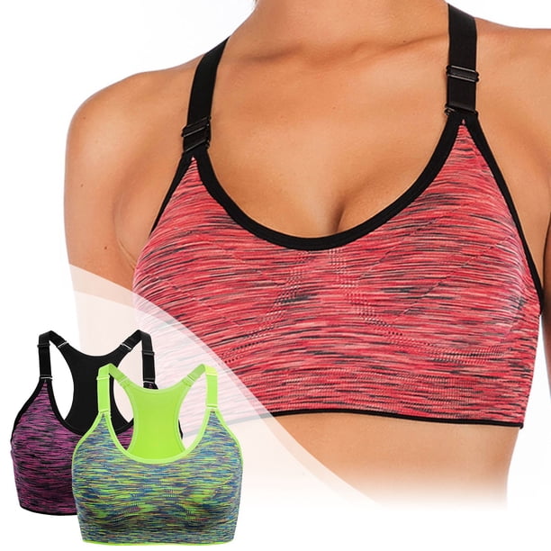 WILLBEST Brasier Push Up Mujer Sujetadores Deportivos Para Mujer, De Alto Impacto, Para Yoga, Running, Sin Costuras, Para Gimnasio, Camiseta Sin Mangas, Chaleco De Fitness, Paquete De 2