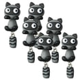thumbnail image 1 of Aretes de Silicona VentDepot EarringRaccoon01 3Pzas Mapache Tuerca Gris Silicona, 1 of 5