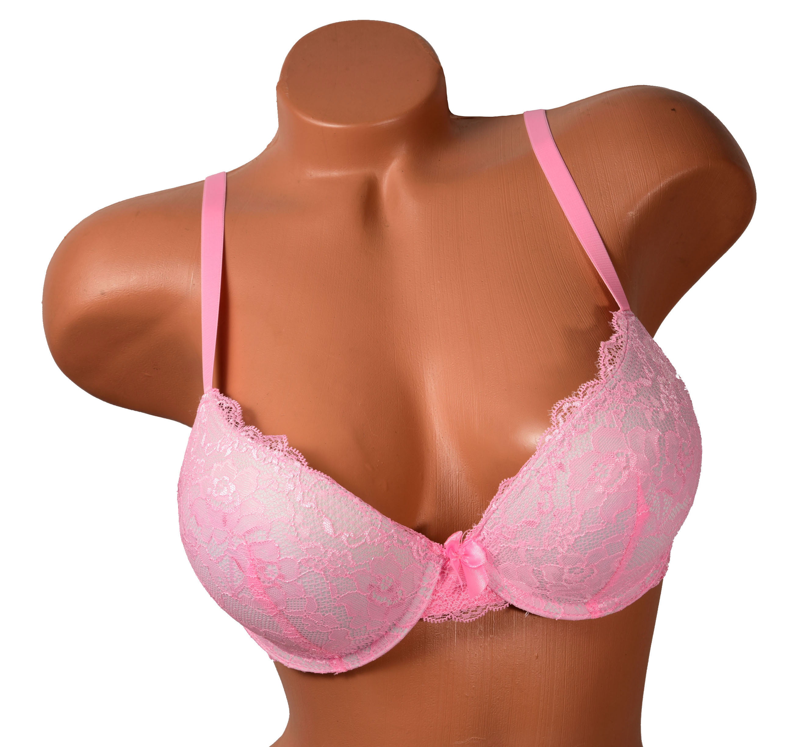 Women Bras 6 Pack of Double Pushup Lace Bra B cup C cup Size 34B (9904)