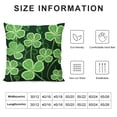 thumbnail image 5 of PHYHOO St. Patrick's Day pillowcase Home decor Lucky four-leaf clover short plush pillow case sofa car decor, 5 of 5