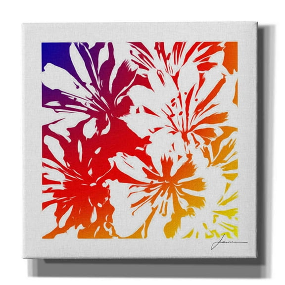 Epic Graffiti 'Floral Brights I' by James Burghardt, Canvas Wall Art, 26"x26"