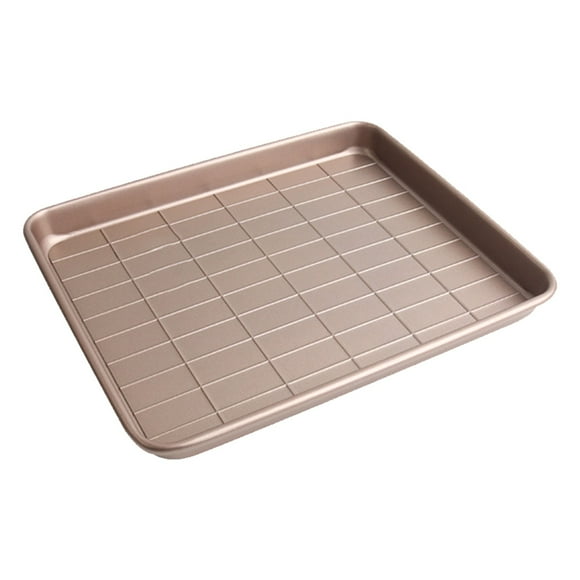 Non Stick Pan, Non Stick Carbon Steel Nougat Baking Tray Live Bottom Rectangular 60 Compartment Nougat Mould Non Stick Snowflake Shallow Baking Tray