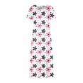 thumbnail image 4 of SMihono Robes Bohèmes d'Été pour Femmes Grande Taille Mode d'Été Imprimée à Manches Courtes Col Rond Robe à Bretelles à Enfiler, 4 of 5