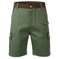 thumbnail image 6 of Big & Tall Men's Cargo Shorts 10 Inch Inseam Denim Short Pants, Vintage Heavy Washed Utility Multi-Pocket Workwear for Outdoor Hiking Fishing Summer Casual Wear, 6 of 8