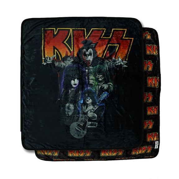 KISS Blanket Rock Legends Double-Sided Silk Touch Throw 50" X 60"
