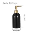 thumbnail image 2 of Uxcell Soap Dispenser, 14Oz Ceramic Dish Hand Soap Dispenser with Stainless Pump for Kitchen Bathroom, Black, 2 of 5