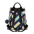 thumbnail image 2 of FORMRS Women's Travel Backpack Purse Anti-Theft Hidden Pockets Casual Shoulder Bag, Green Stripes, 2 of 7