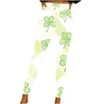 thumbnail image 3 of LEKWK Yoga Leggings Women St Patricks Day Shamrock Clover Yoga Leggings High Waist Soft Printed Soft Leggings Holiday Festival Party Wear, 3 of 7