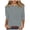 Grey, variant on COMVALUE 3/4 Length Sleeve Womens Tops Casual Loose Fit Crewneck T Shirts Cute Solid Three Quarter Length Tunic Tops Grey for Size XL