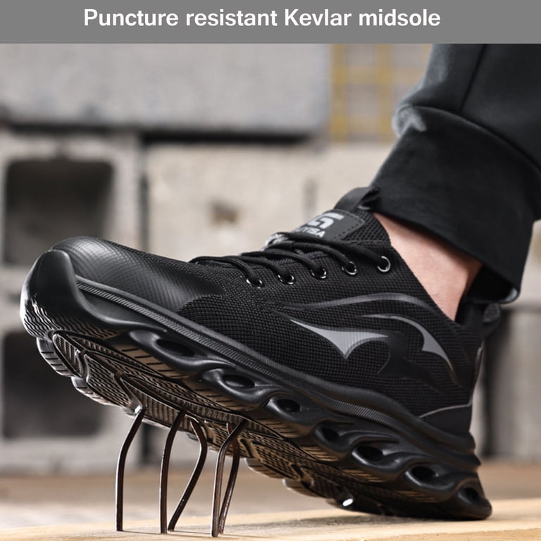 Safety Work Shoes Lightweight Breathable Toe Cap Puncture Proof Midsole Slip Res Non Slip Steel Toe Safety Work Shoes,Anti smash Puncture  main image 4