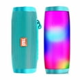thumbnail image 3 of 1OW Portable Bluetooth Speaker Bluetooth Column Wireless Bluetooth Speaker Powerful High BoomBox Outdoor Bass HIFI TF FM Radio with LED Light(Green), 3 of 5