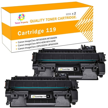 Toner H-Party Compatible Toner Cartridge for Canon 119 Imageclass MF414DW MF6160DW MF5850DN MF5850DN Laser Printer ink (Black,2-Pack)