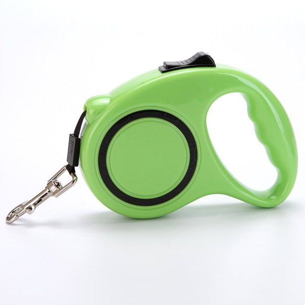 Correa retráctil para perros, correa telescópica automática de nailon para tractores de mascotas para gatos pequeños y medianos, mango resistente sin enredos de 360° que se extiende 5 m(verde, 5 m) oso de fresa Electrónica