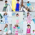 thumbnail image 2 of Traje de baño infantil con protección solar, bonito traje de surf de aguas termales de tres piezas para bebés y estudiantes, de manga larga, dividido, para niños pequeños, medianos y grandes, 2 of 6