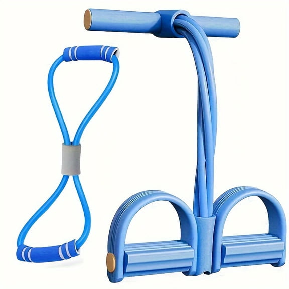 Upgrade Multifunction Tension Rope, 6-Tube Elastic Yoga Pedal ankle Puller Resistance Band, Latex Tension Rope Equipment for Abdomen/Waist/Arm/Leg Stretching Training