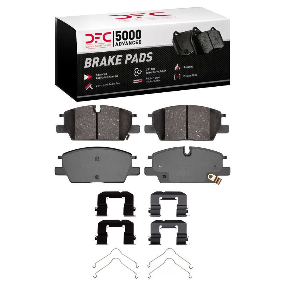 Dynamic Friction Company 1551-2345-01 DFC 5000 Advanced Brake Pads - Ceramic and Hardware Kit - OE