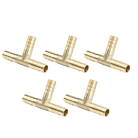 5Pcs Brass Hose Barb Adapters for Clean Air Distribution Strong & Reliable for Pneumatics