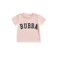 thumbnail image 1 of Kmbangi Enfants T-shirt Tops Lettre Impression Manches Courtes Col Rond Été Respirant Tops, 1 of 9
