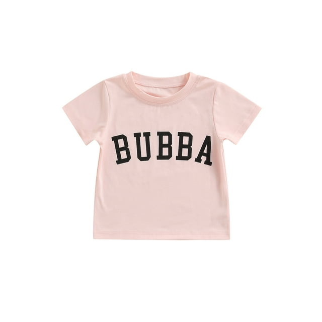 Kmbangi Enfants T-shirt Tops Lettre Impression Manches Courtes Col Rond Été Respirant Tops