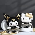 thumbnail image 2 of Sanrio-peluche de Hello Kitty para niños, juguete de felpa suave de 30cm, Kawaii, serie negra y dorada, Kuromi, 2 of 4