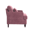 thumbnail image 6 of Tcbosik Chenille Fabric Upholstered Accent Chair, Comfy Reading Armchair with Wood Frame for Living Room, Bedroom, Wine Red, 6 of 9