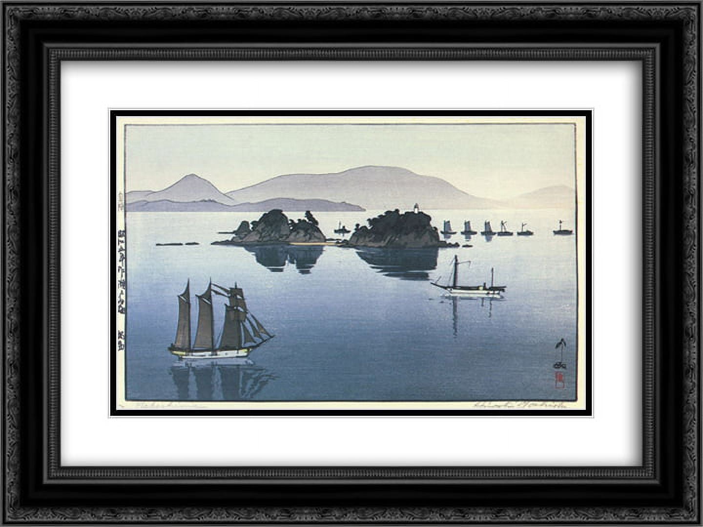 Icelandic Poppies 2x Matted 20x24 Black Ornate Framed Art Print by