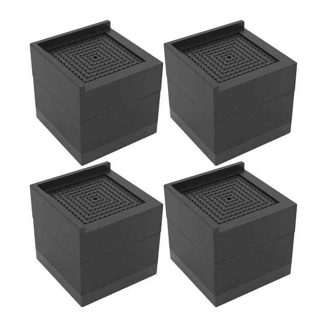 4 elevadores de cama, elevadores de muebles, bloque elevador, ahorrador de espacio, cuadrados, ajustables, para dormitorio, silla, escritorio, mesa, Mitad Incluida