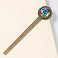 thumbnail image 4 of Tie-dye Antique Bronze Lace Bookmark: a Gift for Readers and Book Lovers, 4 of 5