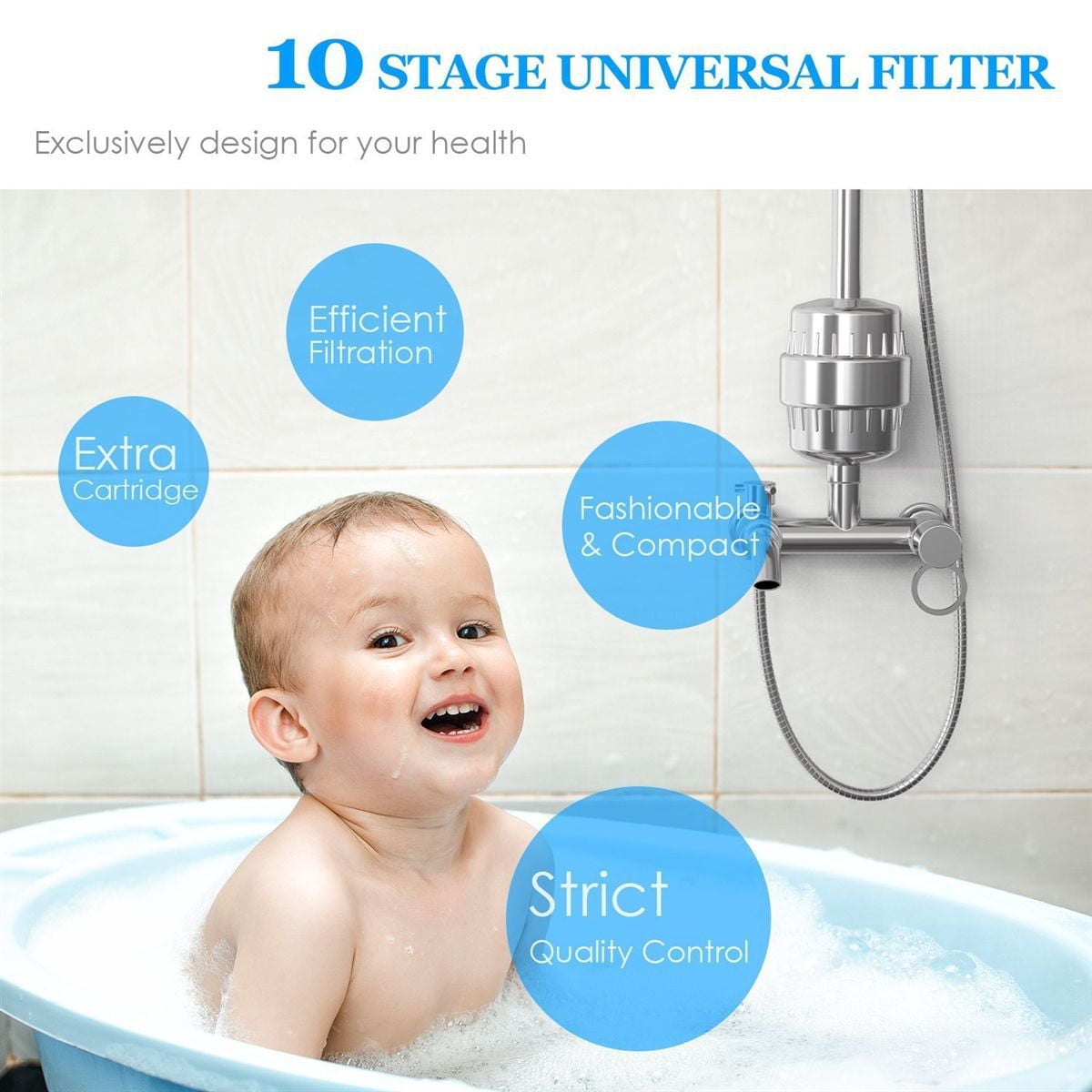 Bath Shower Purifier Head Filtration Filter 15 Stages For Hard Water  Softener