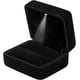 thumbnail image 1 of Caja de terciopelo para anillos con luz LED para bodas, pedidas de mano y compromisos (negra), 1 of 5