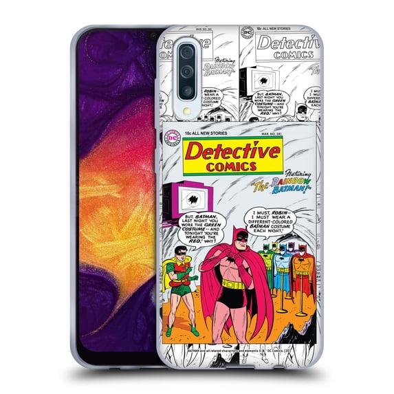 Head Case Designs Officially Licensed Batman DC Comics Iconic Comic Book Costumes Rainbow Soft Gel Case Compatible with Samsung Galaxy A50/A30s (2019)