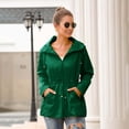 thumbnail image 6 of clear 50% off Usmixi 2023 Raincoat for Women Winter Rain Jacket for Women Drawstring Elastic Waist Outdoor Lightweight Windbreaker Coat Long Sleeve Casual Pocket Solid Hooded Outwear Weekly Deals, 6 of 7