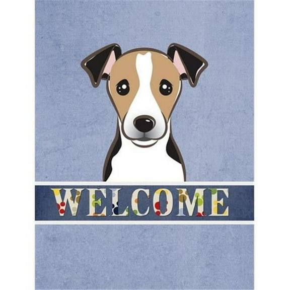 Caroline's Treasures BB1447CHF Jack Russell Terrier Welcome Flag Canvas House Size , Large, multicolor