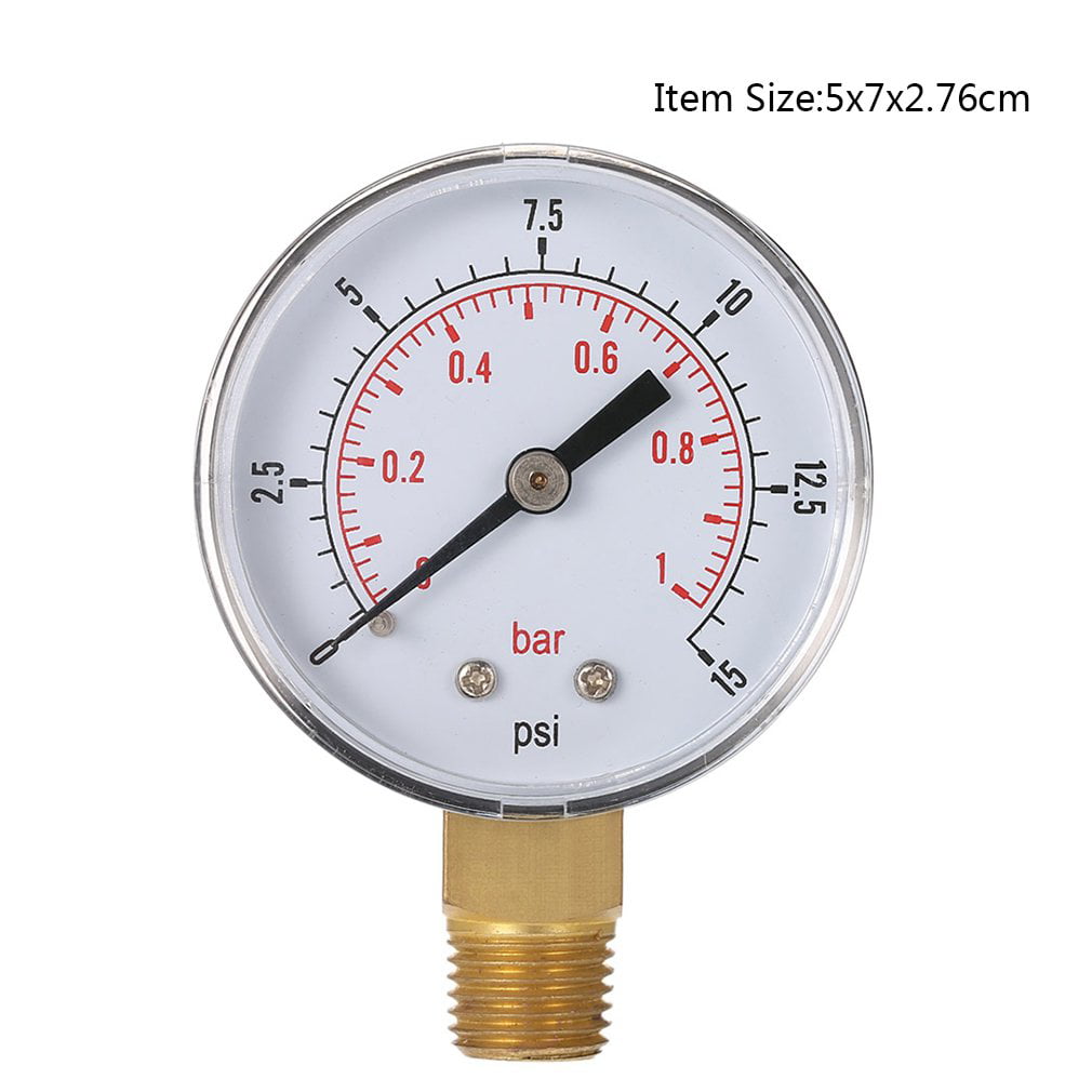 Details about   Hot Low Pressure Gauge for Fuel Air Oil Gas Water 50mm 0-15 PSI 0-1 Bar 1/4 BSPT 