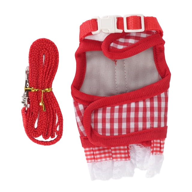 Conjunto de chaleco y correa de arnés para animales pequeños, chaleco de conejo para mascotas pequeñas, arnés y correa lindos para conejo, máxima confiabilidad