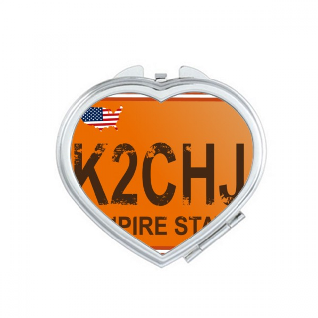 Car Licence USA American Number Pattern Mirror Travel Magnification Portable Handheld Pocket Makeup