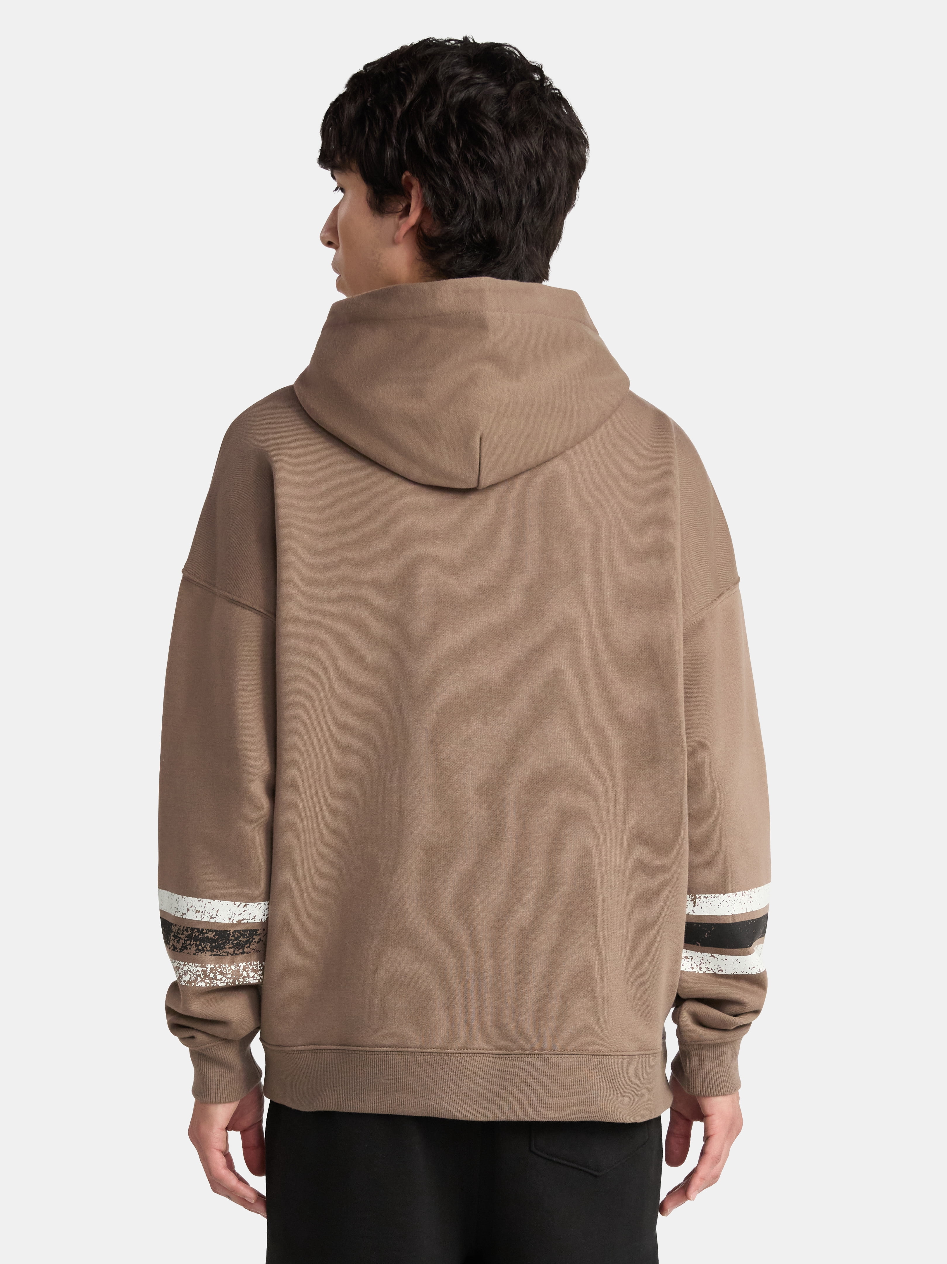 No Boundaries Varsity Hoodie with Long Sleeves, Men's & Big Men's