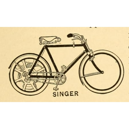Canvas Print Description of a range of early Motorcycles. The Singer The motor and all its appurtenances, includi Stretched Canvas 10 x