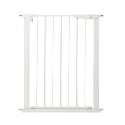 Kidco Tall and Wide Auto Close Child Safety Pressure Mounted Gate, Steel, White