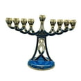 thumbnail image 2 of Candelabros pintados a mano con adornos decorativos de Menorah esmaltados, portavelas para comedor, Festival de escritorio de Navidad, 2 of 8