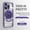 Darkpurple, variant on ELEHOLD Plating Case for iPhone 14 Pro Max 6.7",Transparent Clear Back Magnetic Compatible with MagSafe Charging Foldable Kickstand Shockproof Anti-Yellowing Case,Blue