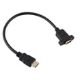 thumbnail image 4 of HDMI macho a HDMI tipo A adaptador hembra Cable de extensión convertidor con orificio para tornillo 30cm, 4 of 5