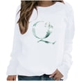 thumbnail image 3 of Pompotops Hiver Femmes Décontracté Manches Longues Hauts Dames Imprimé Chandail en Molleton Blouse Tee Chandail Liquidation, 3 of 4